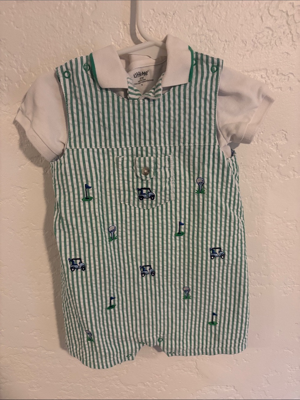 Little Me Golf Shortall Polo Set (18 Months)